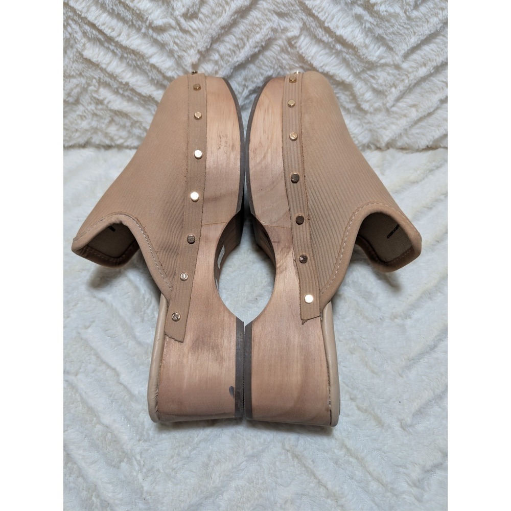 T1 DOLCE VITA Womens Ivory 1-1/2" Platform Closen Slip On Leather Clogs Shoes 9